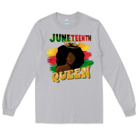 Moon Dust juneteenth queen black woman afro queen Long Sleeve Tee - CowGirlArtShop