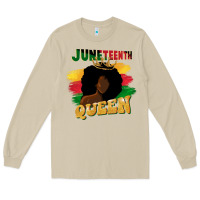 Mushroom juneteenth queen black woman afro queen Long Sleeve Tee - CowGirlArtShop