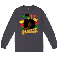 Smoke juneteenth queen black woman afro queen Long Sleeve Tee - CowGirlArtShop