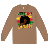 Toasted Coconut juneteenth queen black woman afro queen Long Sleeve Tee - CowGirlArtShop