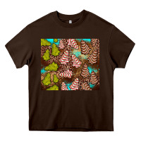 Chocolate Brown little debbie tree cakes leopard turquoise Heavy Core Tee - JahusDesignShop