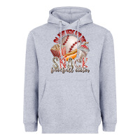 Heather Grey i am just here for the snack baseball sister Heavyweight Hoodie - RacoonDesign
