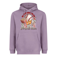 Lavender i am just here for the snack baseball sister Heavyweight Hoodie - RacoonDesign