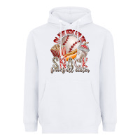 White i am just here for the snack baseball sister Heavyweight Hoodie - RacoonDesign