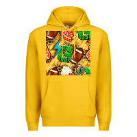 Lemon american football go with thunder and leopard  seamless pattern Premium Hoodie - BundleAndBundleShop