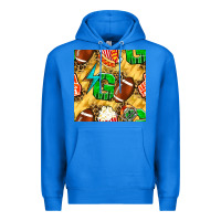 True Royal american football go with thunder and leopard  seamless pattern Premium Hoodie - BundleAndBundleShop