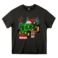 Asphalt farm tractor christmas Heavy Core Tee - MaliasSmallBusiness