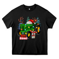 Black farm tractor christmas Heavy Core Tee - MaliasSmallBusiness