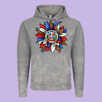 Dominican Sunflower Vintage Hoodie Designed By Texasbilliewilder