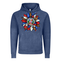 Vintage Denim dominican sunflower Vintage Hoodie - texasbilliewilder