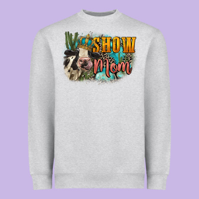 Show Mom Cow Mother's Day Heavyweight Sweatshirt Designed By Fadigitalartstudio