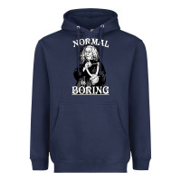 Navy Limited Edition Grandma Addams (Frump)- Normal Is Boring Heavyweight Hoodie - tuanDangUi