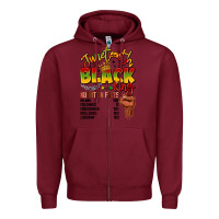 Burgundy juneteenth black king Zipper Hoodie - LillyAllenDesigns