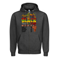 Charcoal Heather juneteenth black king Zipper Hoodie - LillyAllenDesigns