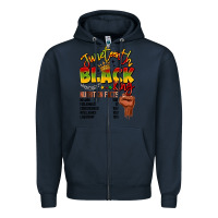 Navy juneteenth black king Zipper Hoodie - LillyAllenDesigns