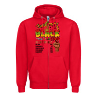 Red juneteenth black king Zipper Hoodie - LillyAllenDesigns