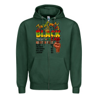 Sports Green juneteenth black king Zipper Hoodie - LillyAllenDesigns