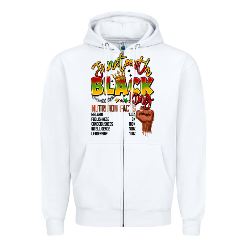 Juneteenth Black King Zipper Hoodie by LillyAllenDesigns | Teevron
