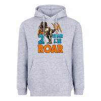 Heather Grey i'm two hear me roar dinosaur birthday Heavyweight Hoodie - LillyAllenDesigns