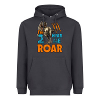Smoke i'm two hear me roar dinosaur birthday Heavyweight Hoodie - LillyAllenDesigns