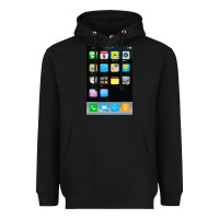 Black cell phone smartphone mobile app halloween costume Heavyweight Hoodie - tuanDangUi