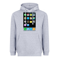 Heather Grey cell phone smartphone mobile app halloween costume Heavyweight Hoodie - tuanDangUi