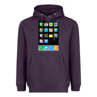 Plum cell phone smartphone mobile app halloween costume Heavyweight Hoodie - tuanDangUi