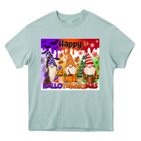 Arona happy hallothanksmas gnomies Heavy Core Tee - MaliasSmallBusiness
