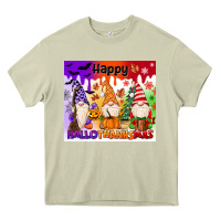Mossy happy hallothanksmas gnomies Heavy Core Tee - MaliasSmallBusiness
