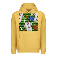 Antique Gold baseball uniform and field seamless pattern Premium Hoodie - BundleAndBundleShop