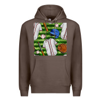 Coffee baseball uniform and field seamless pattern Premium Hoodie - BundleAndBundleShop