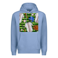 Colony Blue baseball uniform and field seamless pattern Premium Hoodie - BundleAndBundleShop