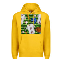 Lemon baseball uniform and field seamless pattern Premium Hoodie - BundleAndBundleShop