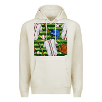 Oatmeal Heather baseball uniform and field seamless pattern Premium Hoodie - BundleAndBundleShop