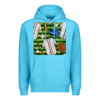 Ocean Blue baseball uniform and field seamless pattern Premium Hoodie - BundleAndBundleShop