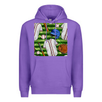 Purple baseball uniform and field seamless pattern Premium Hoodie - BundleAndBundleShop