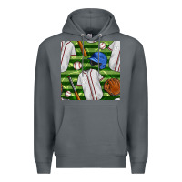 Rock baseball uniform and field seamless pattern Premium Hoodie - BundleAndBundleShop
