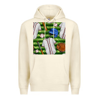 Sandshell baseball uniform and field seamless pattern Premium Hoodie - BundleAndBundleShop