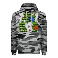 Slate Camo baseball uniform and field seamless pattern Premium Hoodie - BundleAndBundleShop