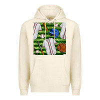 Tofu baseball uniform and field seamless pattern Premium Hoodie - BundleAndBundleShop