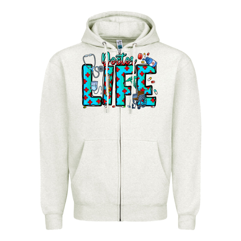 Doctor Life Zipper Hoodie by CowhideDigitalArt | Teevron