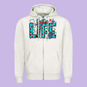 Doctor Life Zipper Hoodie Designed By Cowhidedigitalart