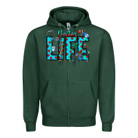 Sports Green Doctor Life Zipper Hoodie - CowhideDigitalArt