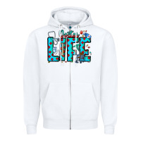 White Doctor Life Zipper Hoodie - CowhideDigitalArt