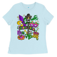 Baby Blue new orleans mardi gras Ladies Tee - LillyAllenDesigns