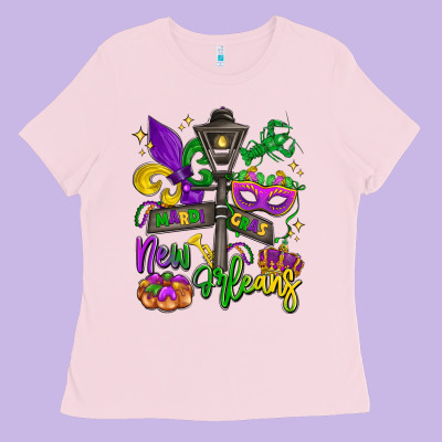 New Orleans Mardi Gras Ladies Tee Designed By Lillyallendesigns
