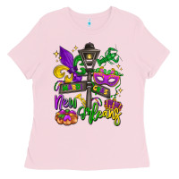 Bubblegum Pink new orleans mardi gras Ladies Tee - LillyAllenDesigns