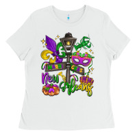White new orleans mardi gras Ladies Tee - LillyAllenDesigns