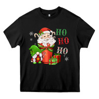 Black ho ho ho gnome santa coffee cup Heavy Core Tee - MaliasSmallBusiness