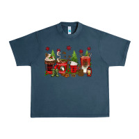 Midnight Navy Christmas coffee cups Urban Heavy Tee - texasbilliewilder